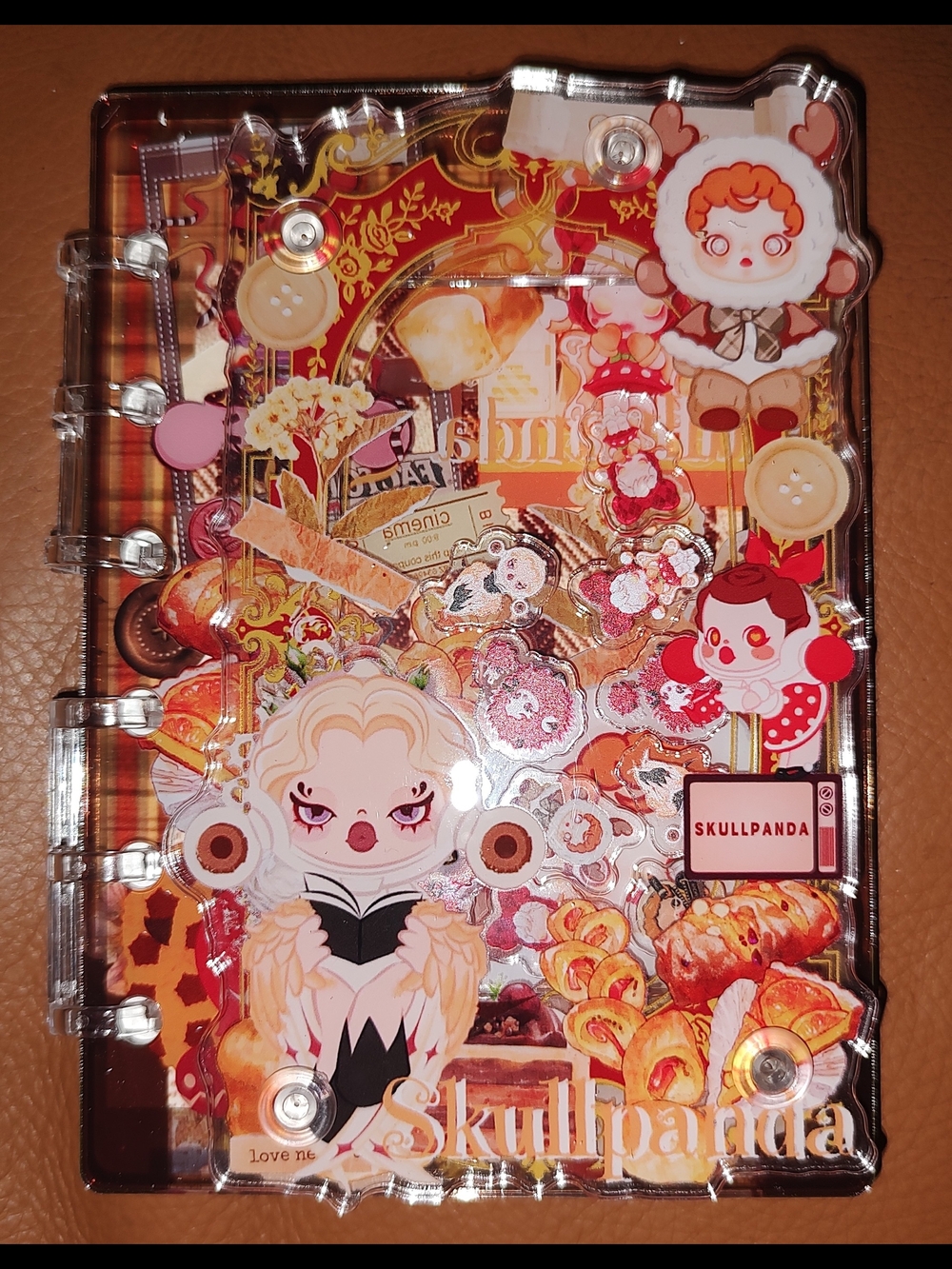 New! A7 Skullpanda Acrylic Shaker Notebook With Paper
